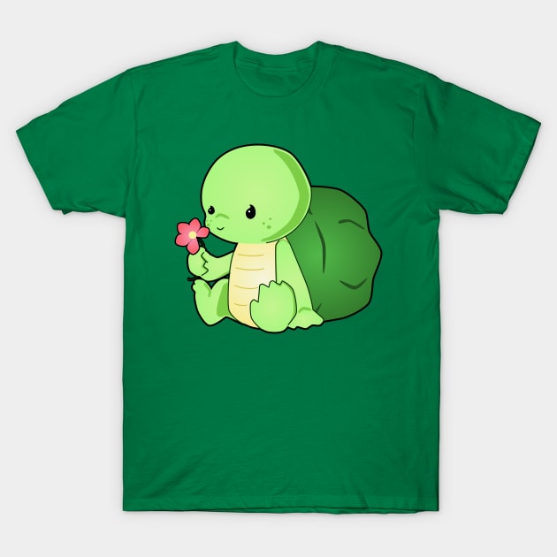 Kawaii Turtle T-Shirt by LyddieDoodles